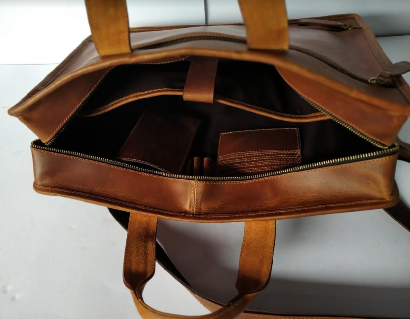 50% Crafted Bosski Leather Messenger Bag