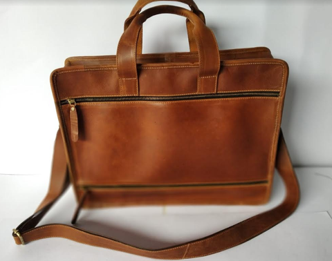 50% Crafted Bosski Leather Messenger Bag