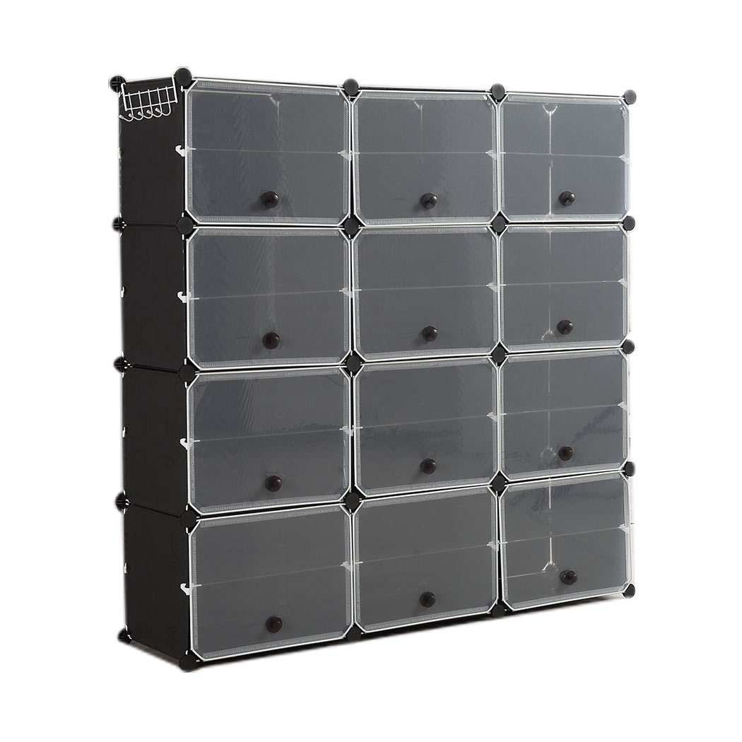 Bedroom Cube Cabinet Shoe 8 Tier 3 Column