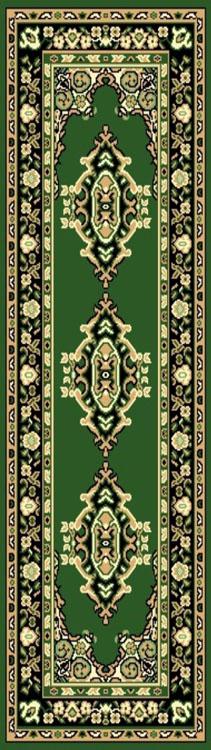 idropship table 6 Dark green traditional quality rug b17135/350
