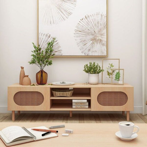 Decorating style 160CM TV Stand in White/Maple