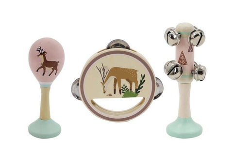 Deer Wooden 3Pcs Musical Set