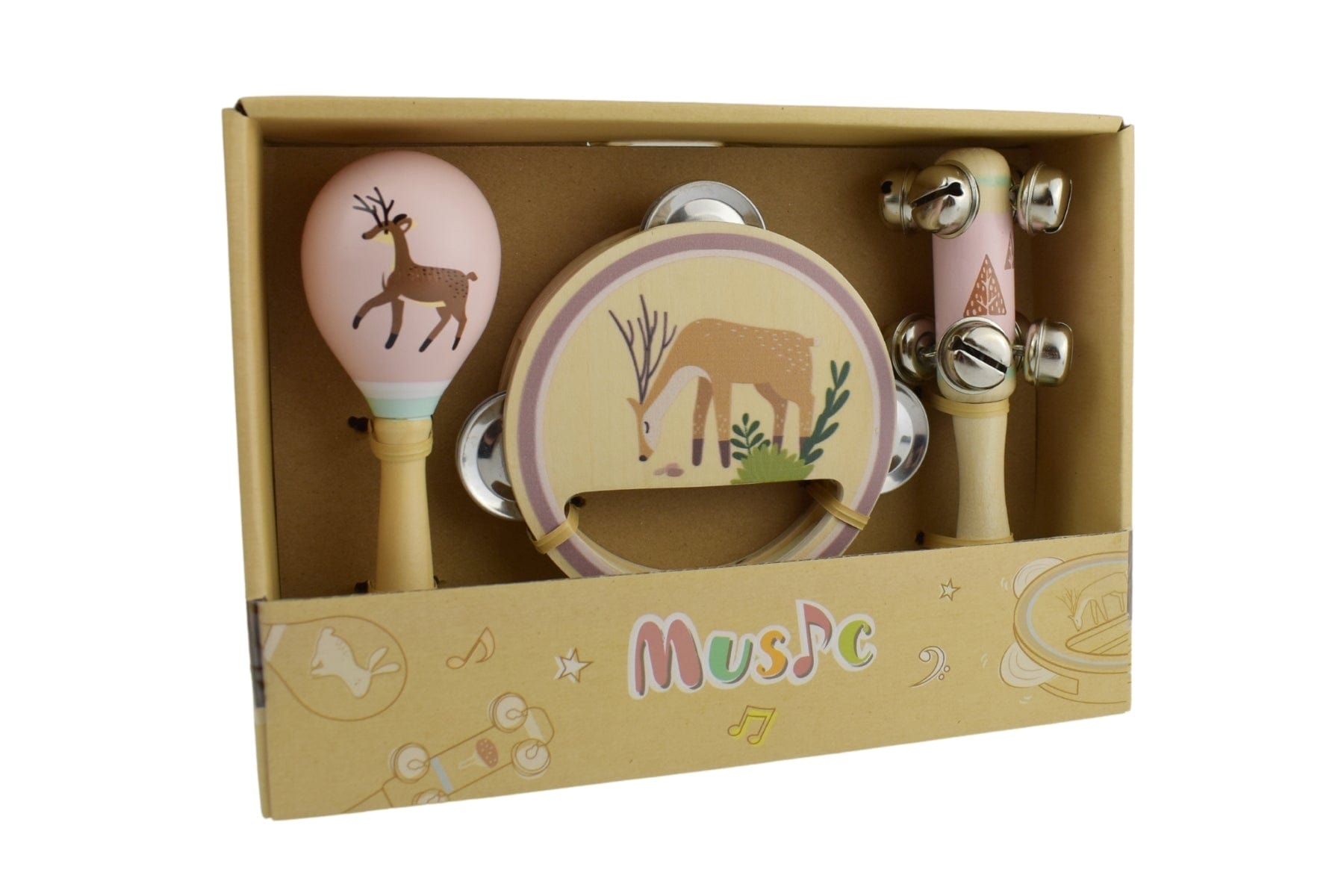 Deer Wooden 3Pcs Musical Set