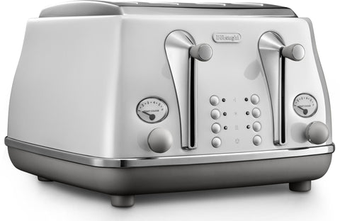 DELONGHI ICONA CAPITALS 4 SLICE TOASTER (SYDNEY WHITE)