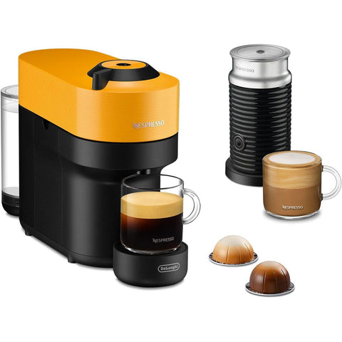 DeLonghi Vertuo Pop Bundle Nespresso Machine (Mango Yellow)