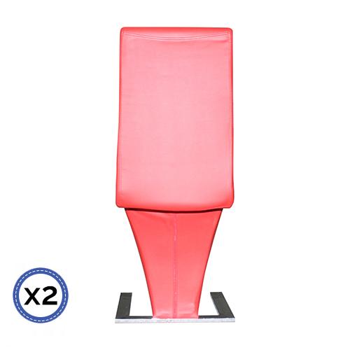 Dining Deluxe designer Z shape Chair-Red