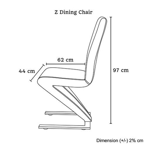Deluxe designer Z shape Chair-Red