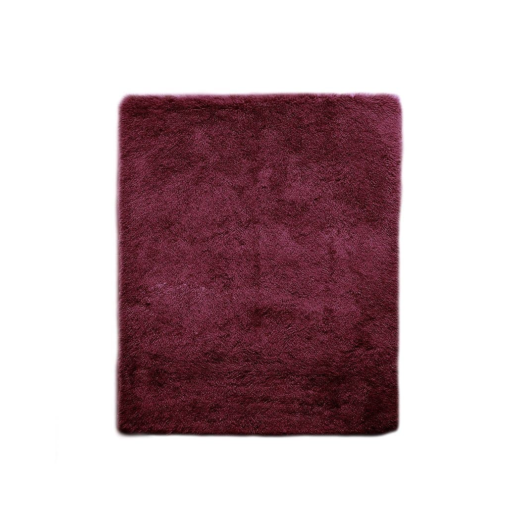 living room Designer Soft Shag Shaggy Floor Confetti Rug Carpet Decor 200x230cm Burgundy
