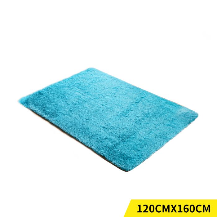 living room Designer Soft Shag Shaggy Floor Confetti Rug Carpet Home Decor 120x160cm Blue
