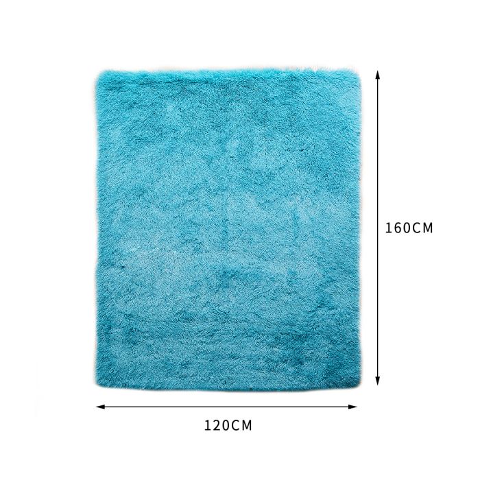 living room Designer Soft Shag Shaggy Floor Confetti Rug Carpet Home Decor 120x160cm Blue