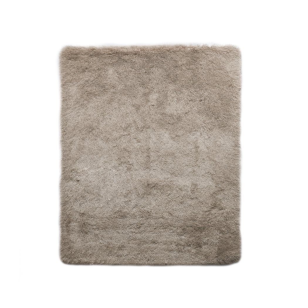 living room Designer Soft Shag Shaggy Floor Confetti Rug Carpet Home Decor 200x230cm Tan