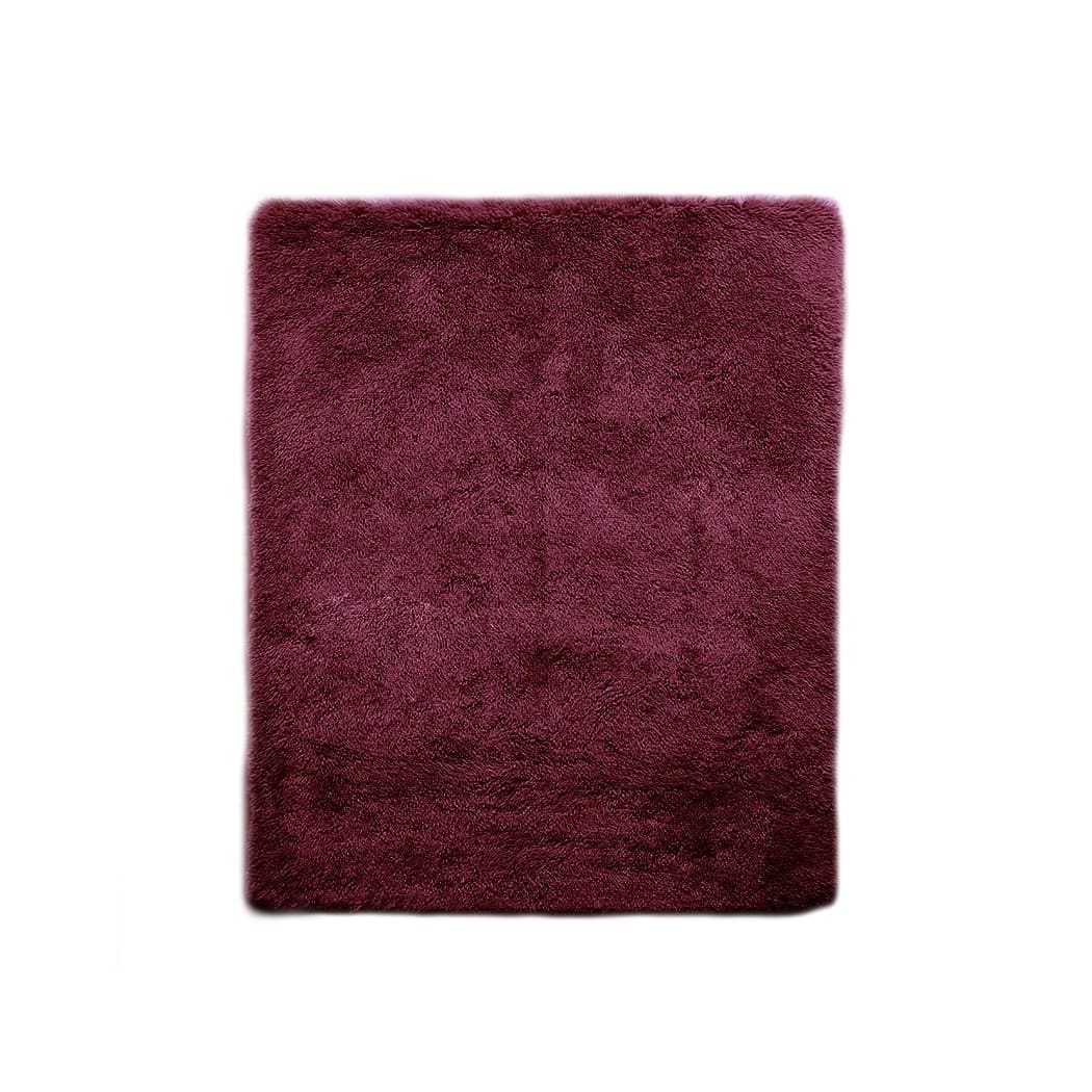 living room Designer Soft Shag Shaggy Floor Confetti Rug Carpet Home Decor 80x120cm Burgundy