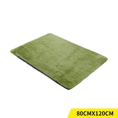 living room Designer Soft Shag Shaggy Floor Confetti Rug Carpet Home Decor 80x120cm Green