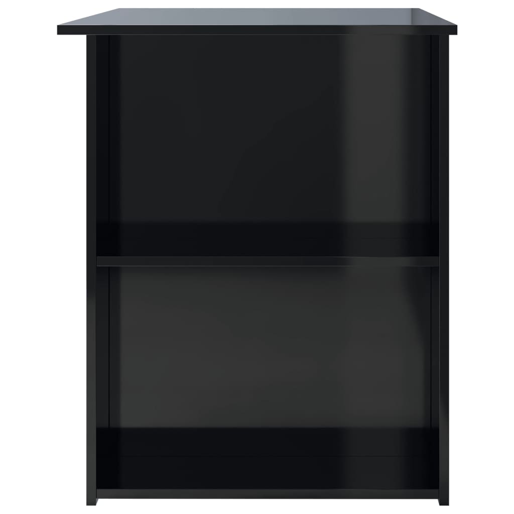 Desk High Gloss Black 110x60x73 cm Chipboard