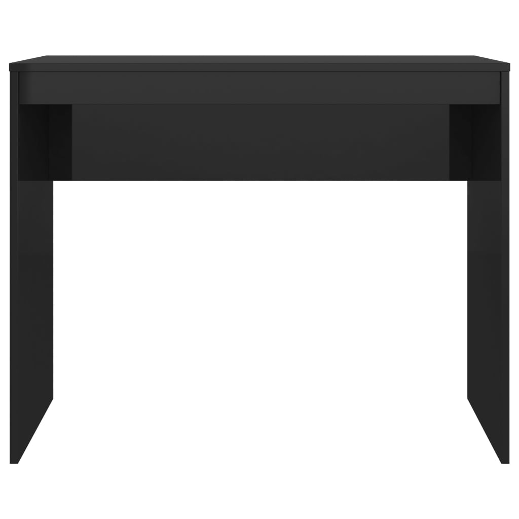 Desk High Gloss Black 90x40x72 cm Chipboard