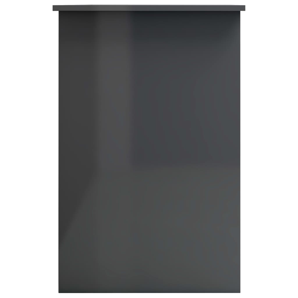 Desk High Gloss Grey 100x50x76 cm Chipboard