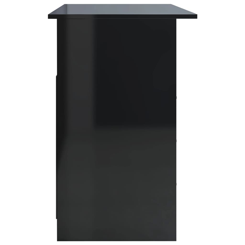 Desk with Drawers High Gloss Black 110x50x76 cm Chipboard