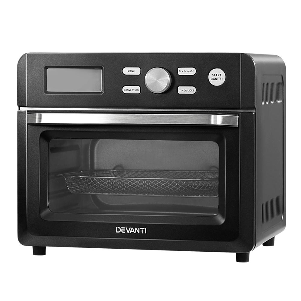 early sale simpledeal Devanti 20L Air Fryer Convection Oven Oil Free Fryers Black