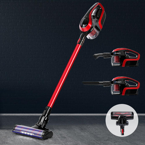 early sale simpledeal Devanti Cordless 150W Handstick Vacuum Cleaner - Red and Black