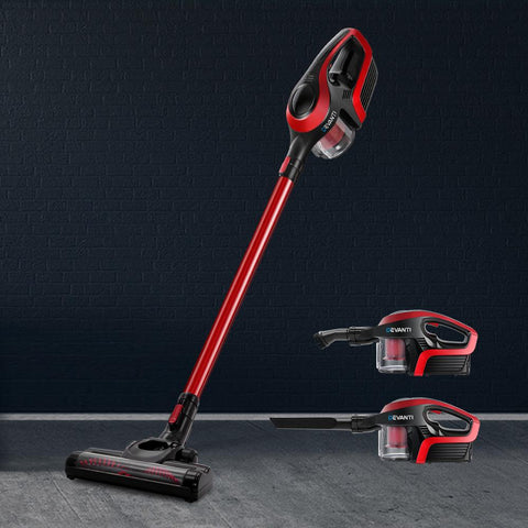 early sale simpledeal Devanti Cordless Stick Vacuum Cleaner - Black and Red
