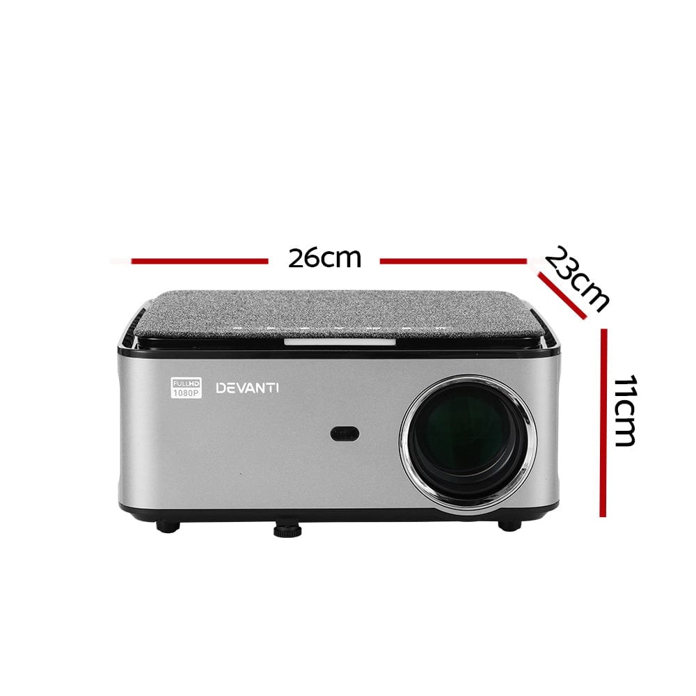 Devanti Mini Video Projector Wifi USB HDMI Portable 3800 Lumens