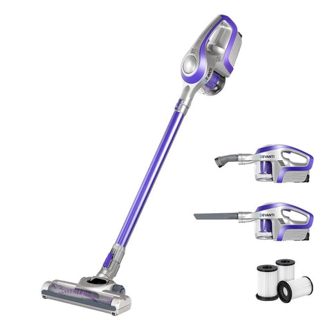 Handheld Vacuum Cleaner Cordless Hepa Filter Purple 150W