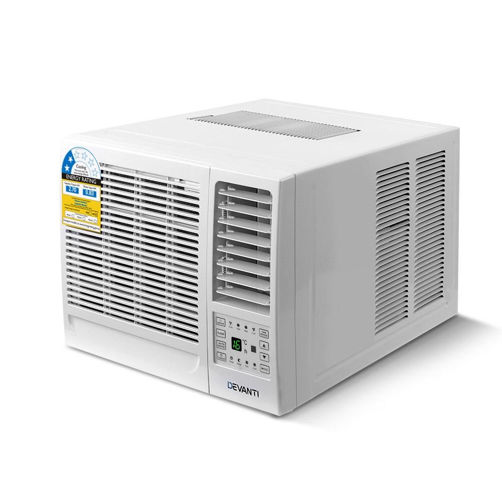 early sale simpledeal Devanti Window Air Conditioner Portable 2.7Kw Wall Cooler Fan Cooling Only
