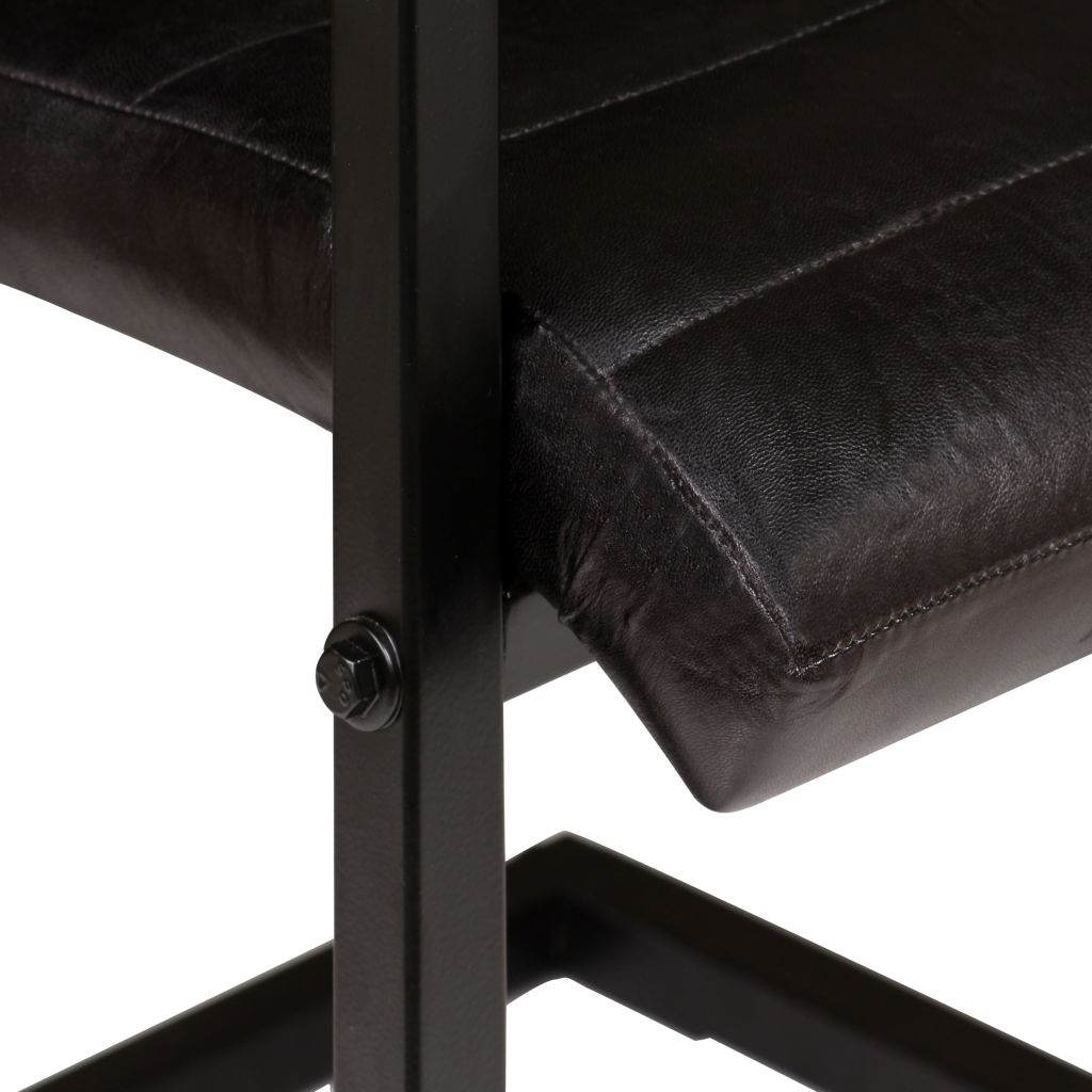 Dining Chairs 2 pcs Anthracite Real Leather