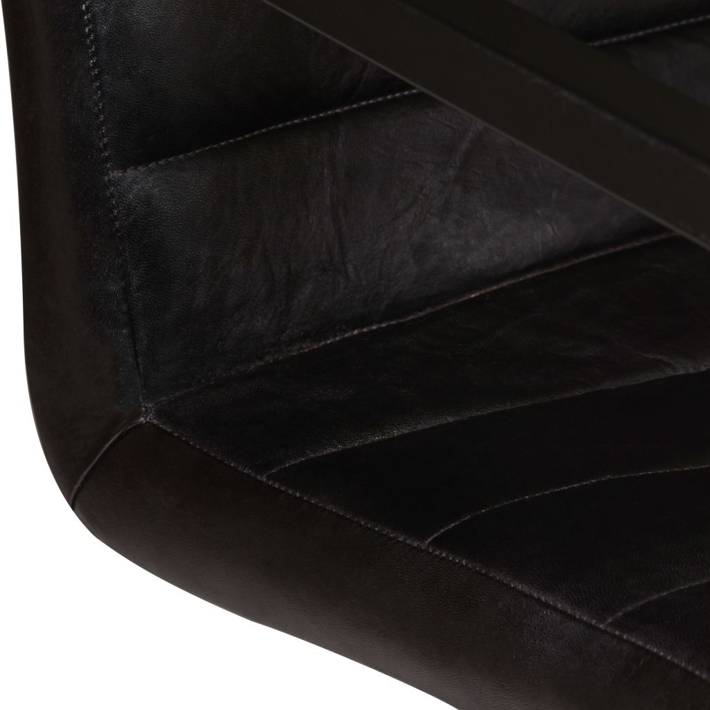 Dining Chairs 2 pcs Anthracite Real Leather