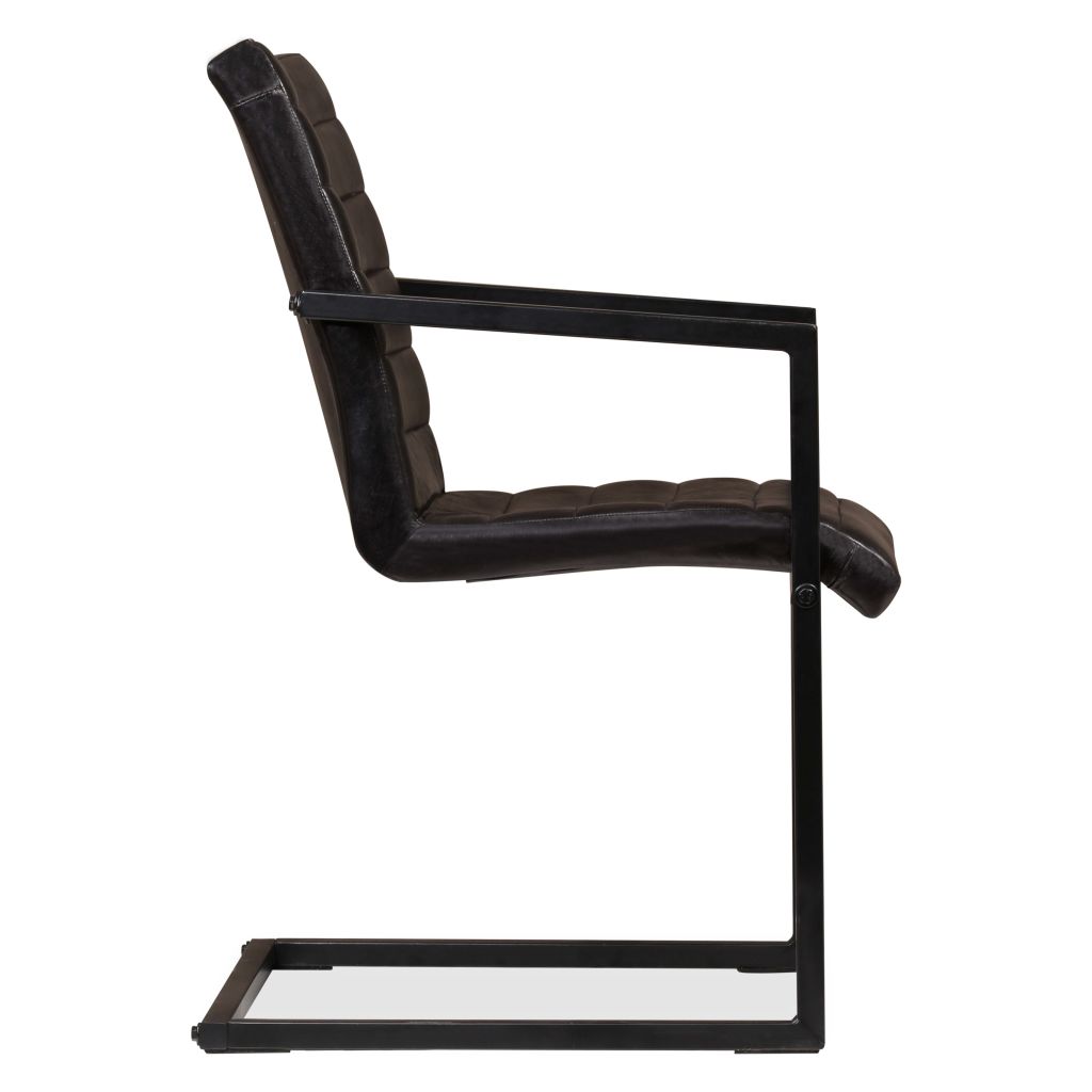 Dining Chairs 2 pcs Anthracite Real Leather