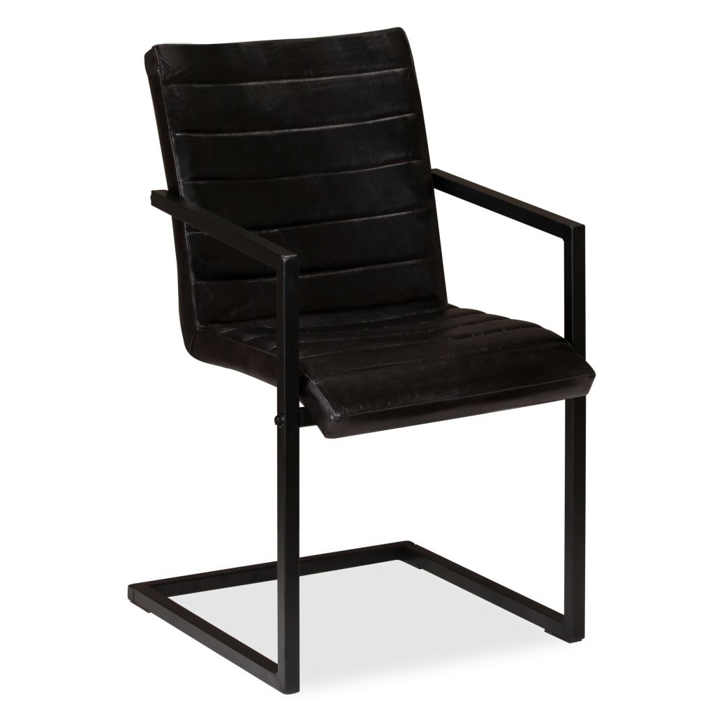 Dining Chairs 2 pcs Anthracite Real Leather