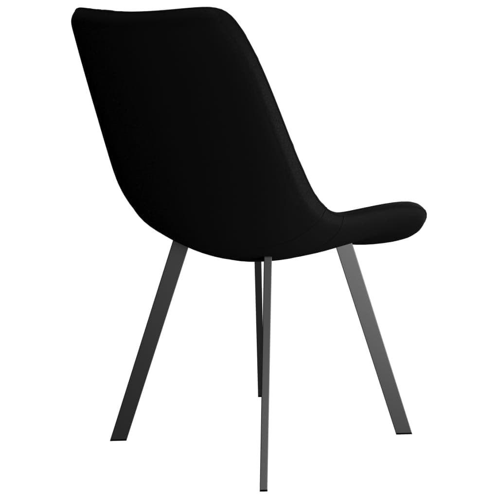 Dining Chairs 2 pcs Black Faux Leather