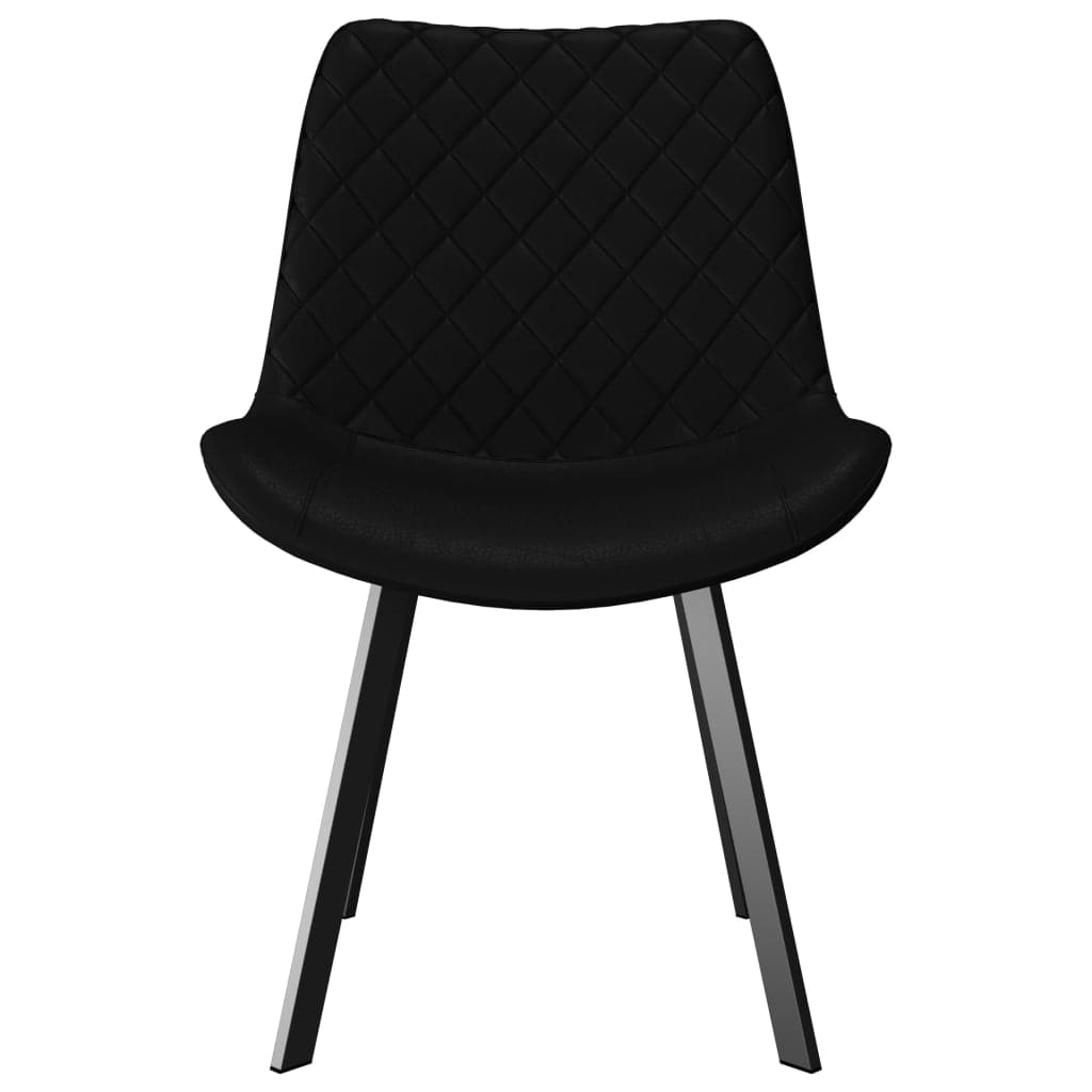 Dining Chairs 2 pcs Black Faux Leather