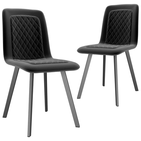 Dining Chairs 2 pcs Black Velvet