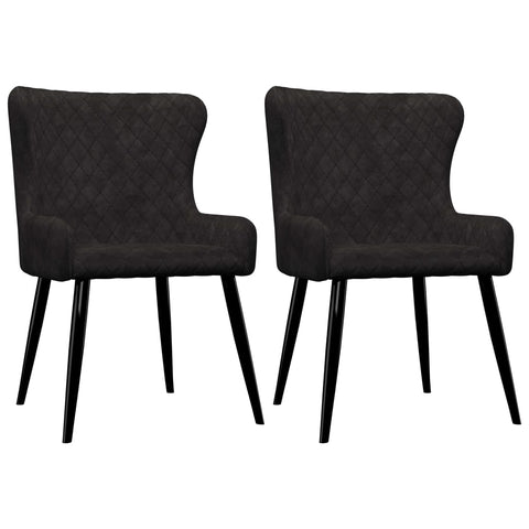 Dining Chairs 2 pcs Black Velvet