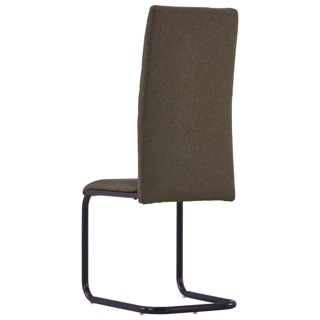 Dining Chairs 2 pcs Brown Fabric