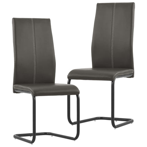 Dining Chairs 2 pcs Brown Faux Leather
