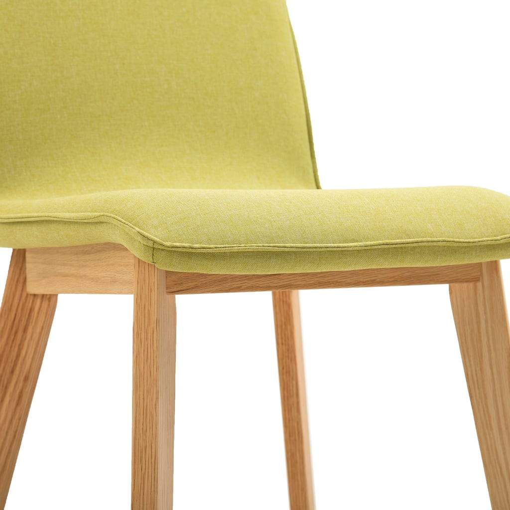 Dining Chairs 2 pcs Green Fabric