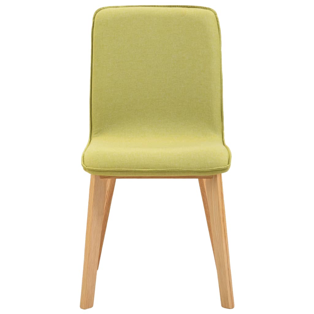 Dining Chairs 2 pcs Green Fabric