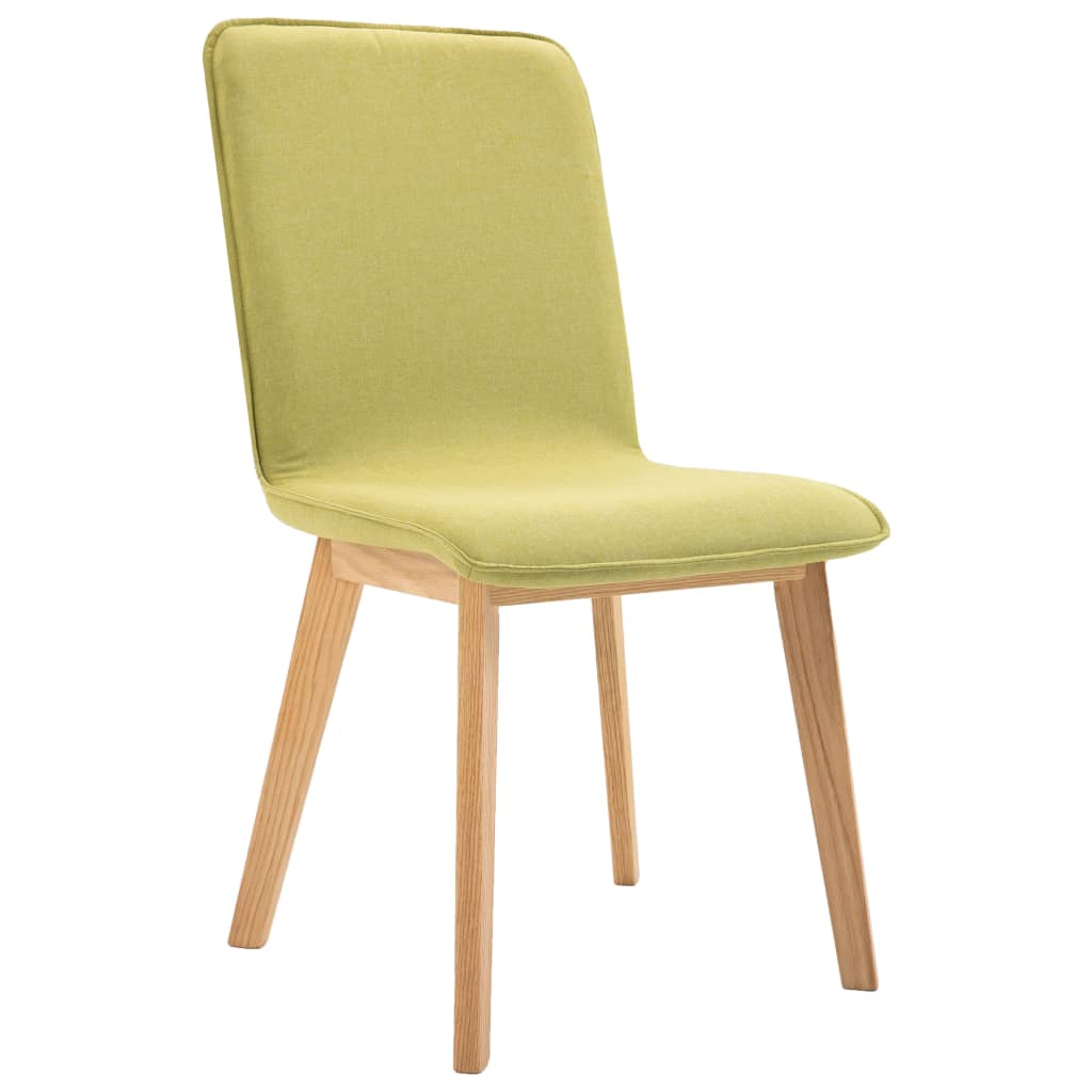 Dining Chairs 2 pcs Green Fabric