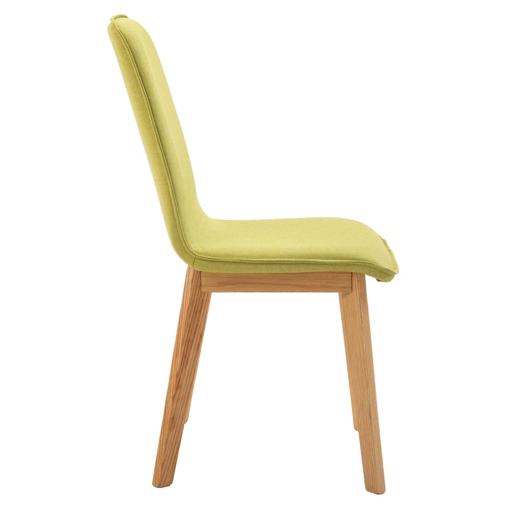 Dining Chairs 2 pcs Green Fabric