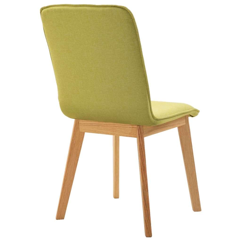 Dining Chairs 2 pcs Green Fabric