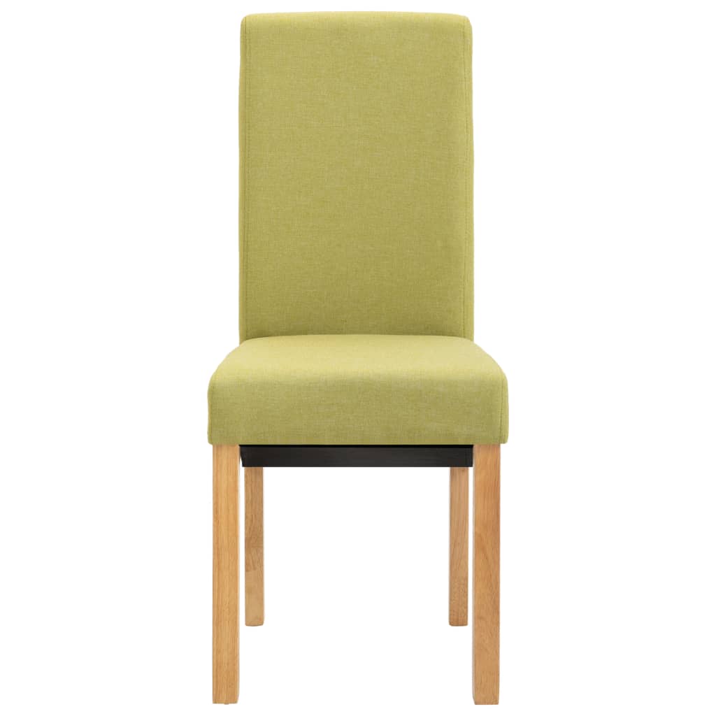 Dining Chairs 2 pcs Green Fabric