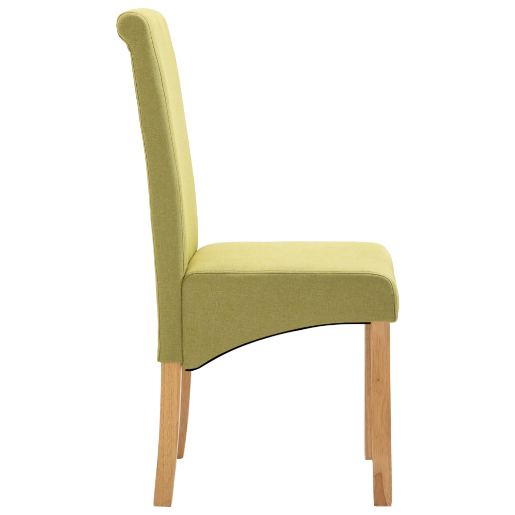 Dining Chairs 2 pcs Green Fabric