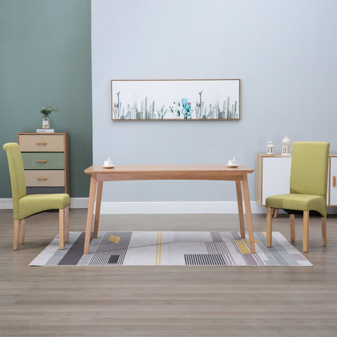Dining Chairs 2 pcs Green Fabric