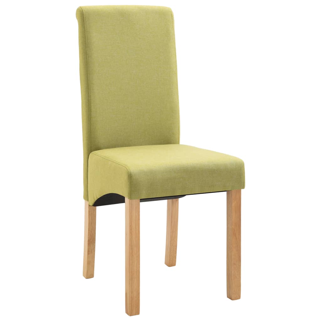 Dining Chairs 2 pcs Green Fabric