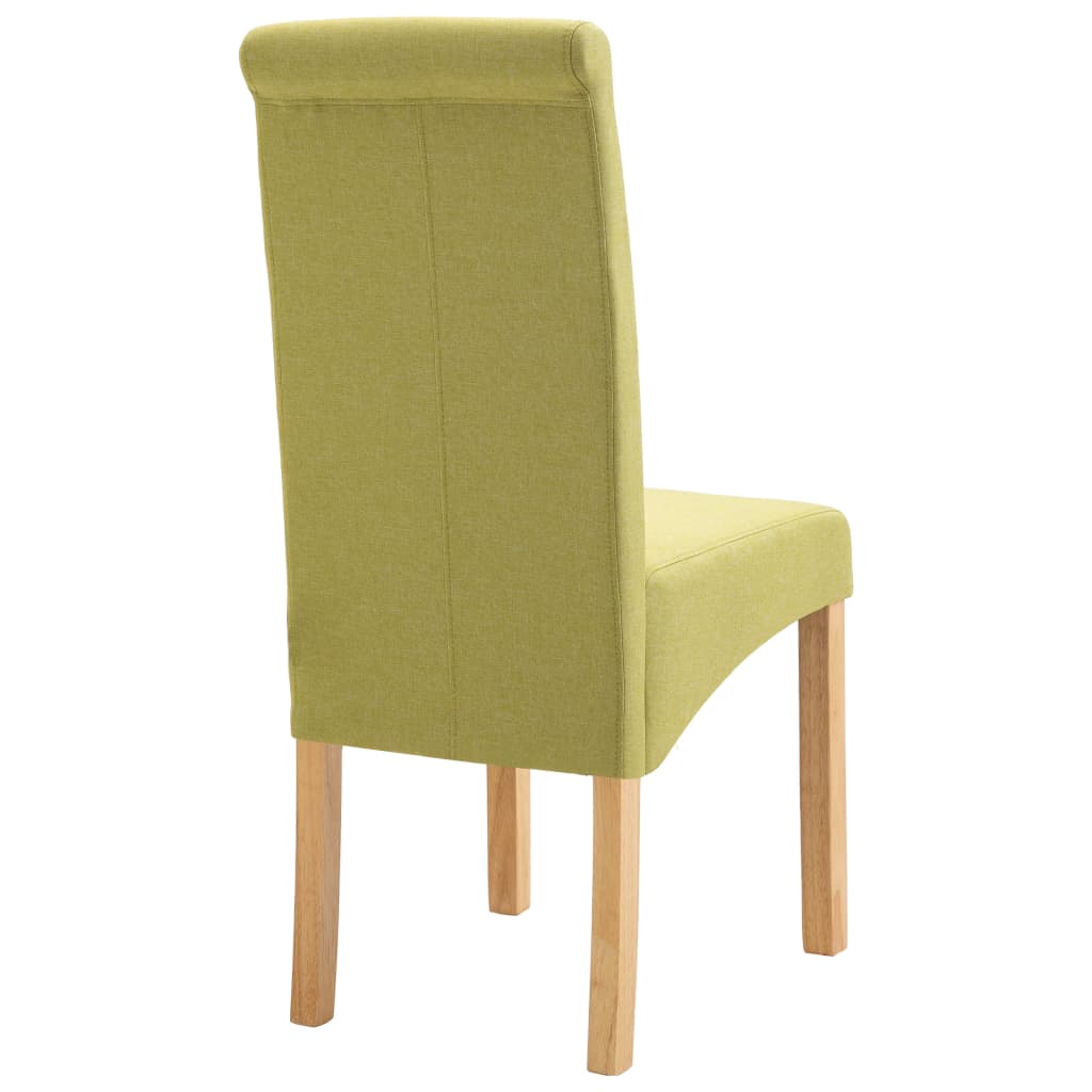 Dining Chairs 2 pcs Green Fabric