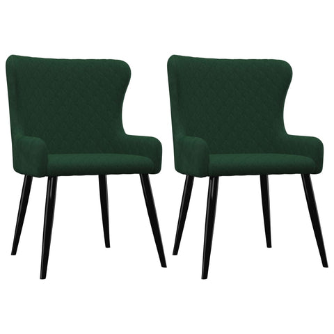 Dining Chairs 2 pcs Green Velvet