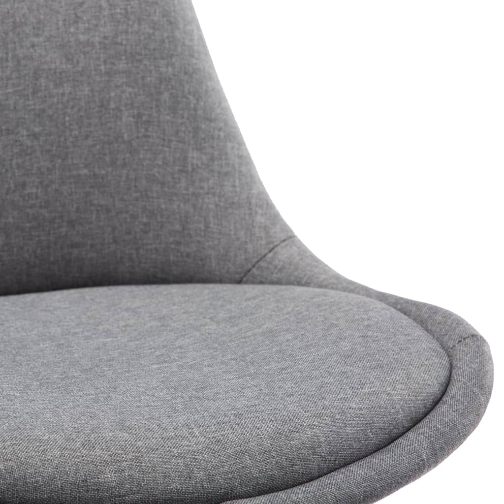 Dining Chairs 2 pcs Light Grey Fabric