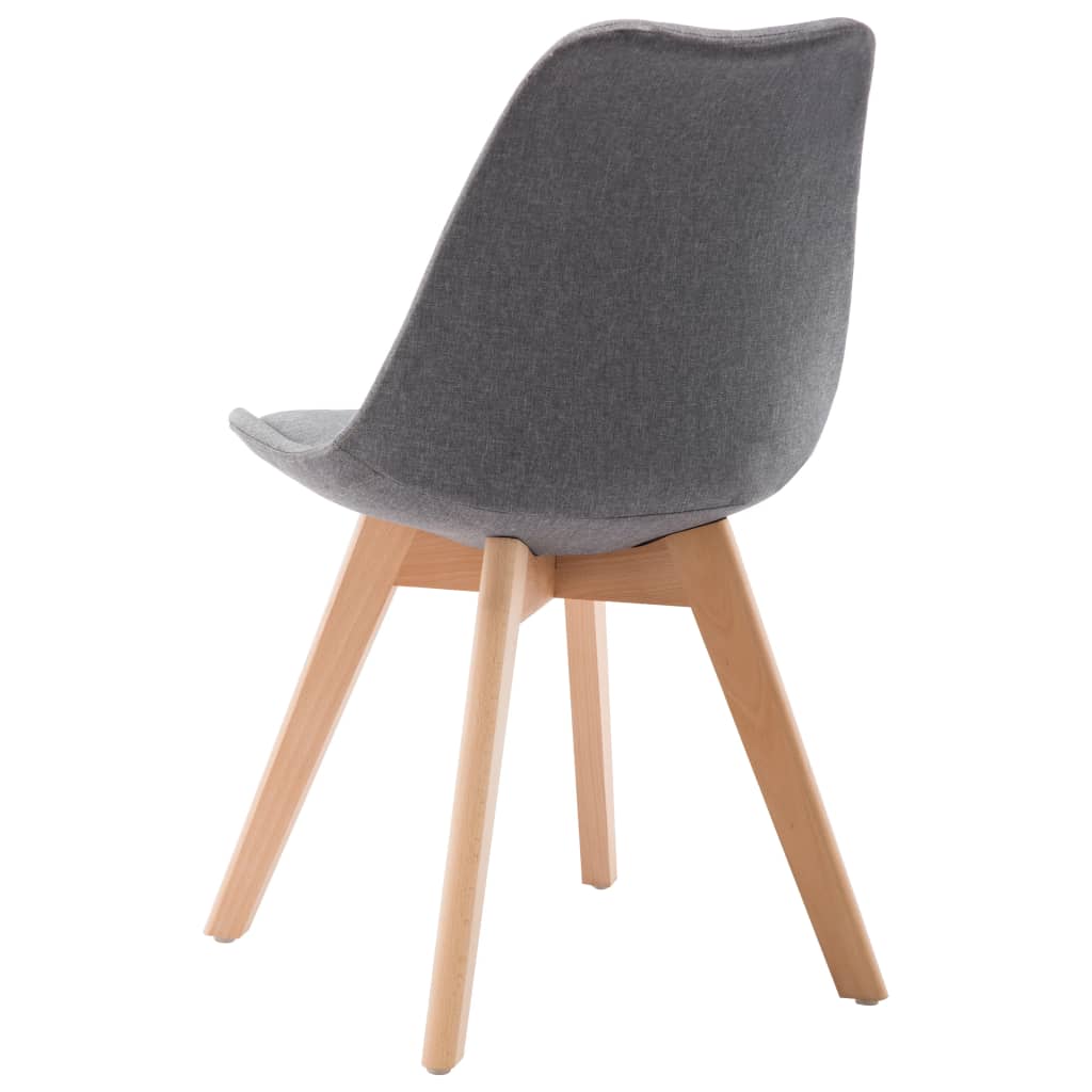 Dining Chairs 2 pcs Light Grey Fabric